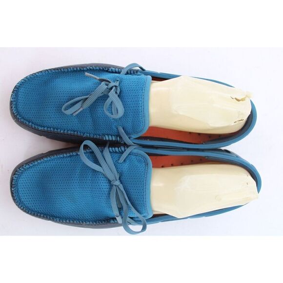 SWIMS Rubber & Mesh Loafer Boat Shoes Teal Gray Size 8M - Picture 3 of 11
